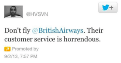 broken customer service experience from British Airways - whoops.
